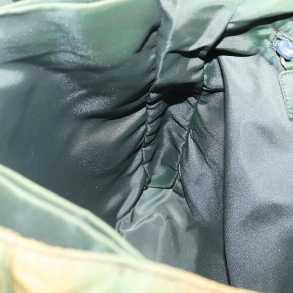 PRADA Hand Bag Nylon Plastic Khaki Silver Clear Auth bs25908 - Picture 11 of 16